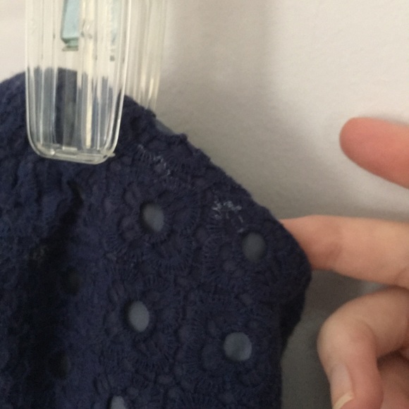 Jcrew strapless navy eyelet dress - Picture 4 of 5